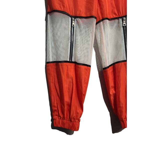 I AM GIA Orange White Mesh Nylon Jogger Pants - Picture 4 of 6